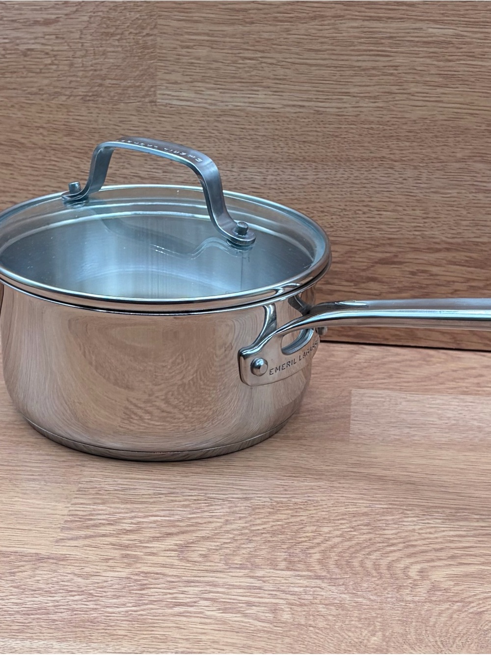 Emeril Lagasse Stainless Steel Saucepan with Glass Lid 1.5 Quart